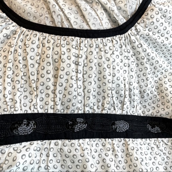 Embroidered Flower Empire Waist Square Neck Tunic - Picture 3 of 8